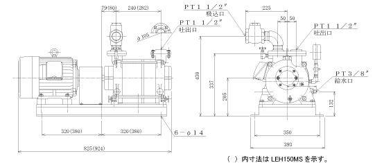 LEH100MS，150MS尺寸图